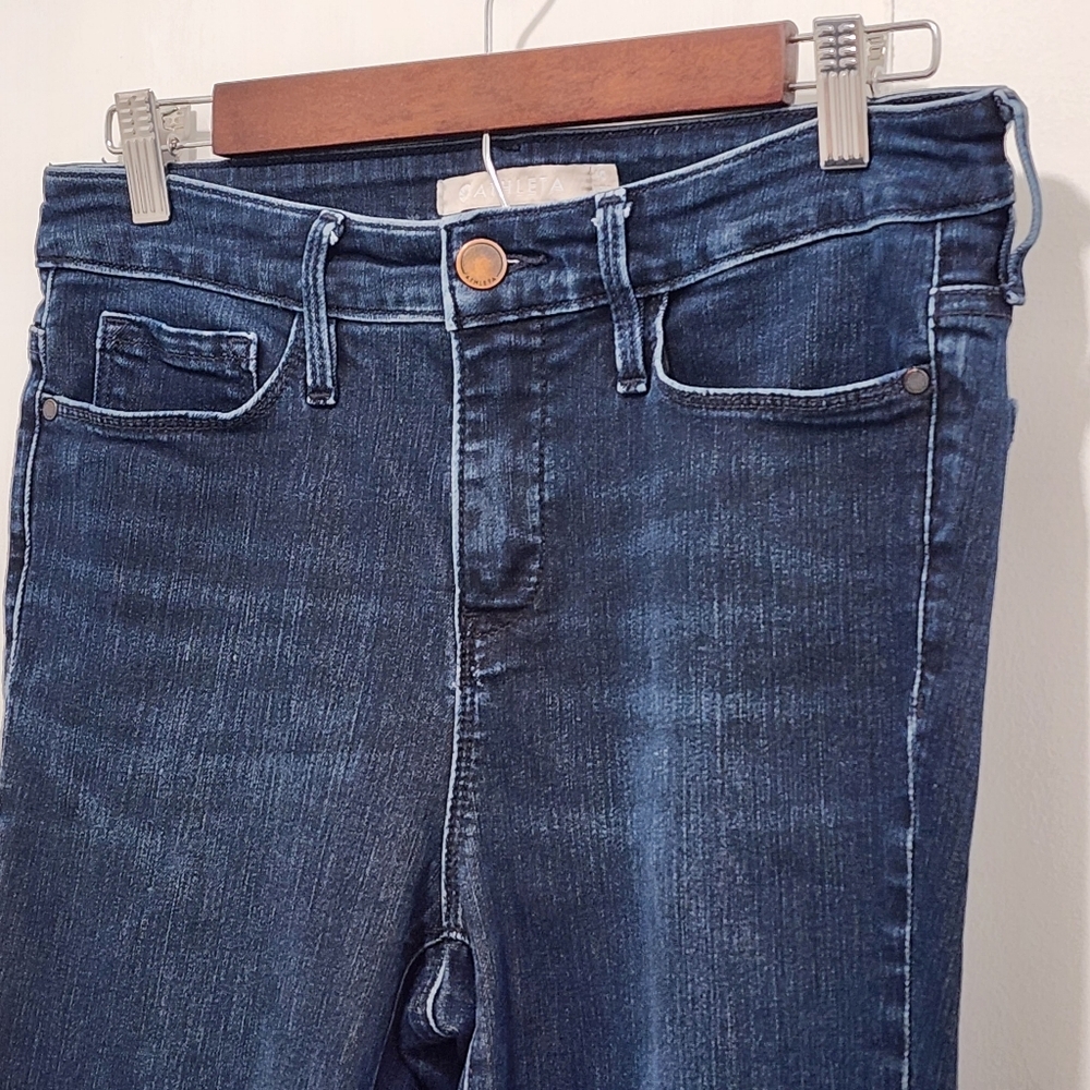 Athleta Sculptek‎ Skinny Jeans Dark Wash Women's Size 10 - Picture 4 of 11